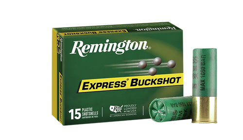 Remington Ammunition 26876 Express Buckshot 12Gauge 2.75" 00Buck Shot 15 Per Box/5 Case