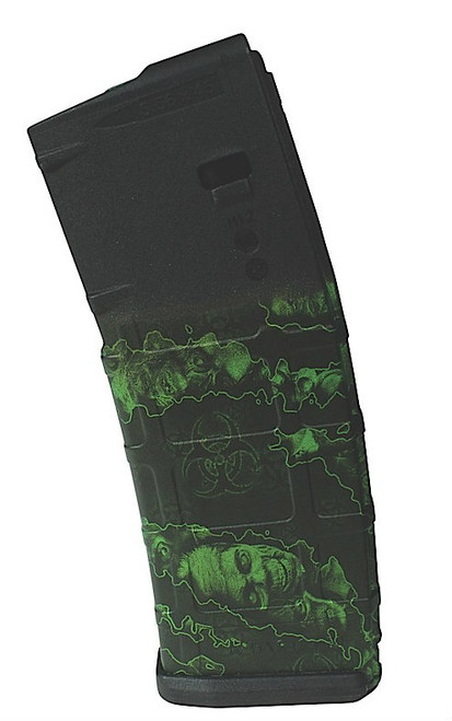 This is the AR-15 magazine .223 / 5.56 30 round with the "Zack Green" design, by Matrix Diversified Industry (MDI).