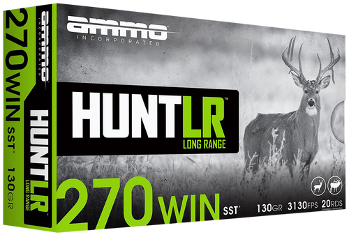 Ammo Inc 270W130SSTA20D Hunt Long Range 270Win 130gr Super Shock Tip 20 Per Box/10 Case