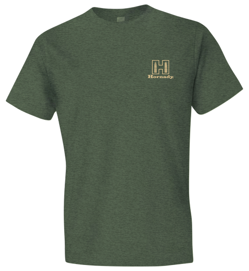 Hornady Gear 31435 Hornady T-Shirt Logo Stamp Military Green Short Sleeve 2XL