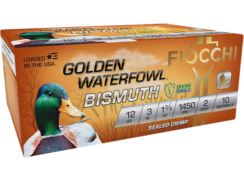 Fiocchi Golden Bismuth 12ga 3" - 1-3/8oz #2 1450fps 10rd 10bx/c