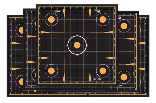 EZ-Aim 1531410 Splash Reactive  Self-Adhesive Paper Black/Orange 12"x12" Sight-In Grid 10 Pack