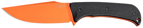 Hogue 35859 Extrak  XL 3.90" Fixed Clip Point Plain Blaze Orange Cerakote CPM M4 Tool Steel Blade, Black Textured G10 Scales Handle