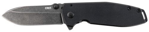 CRKT 2495K SQUID XM 2.95" Folding Drop Point Plain Black Stonewashed D2 Steel Blade/Black G10/SS Handle Includes Pocket Clip