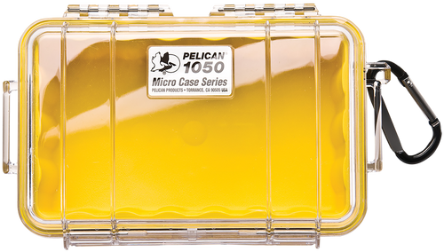 Pelican 1050027100 Micro Case  Yellow/Clear Polycarbonate 7.99" Long
