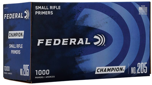 Federal 205 Champion Small Rifle Multi Caliber 1000 Per Box/5 Case