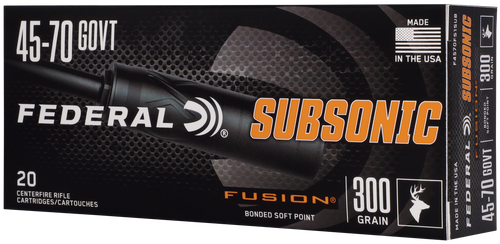 Federal Fusion 45-70 Gov 300gr - Subsonic 20rd 10bx/cs