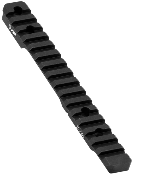 Mdt Sporting Goods Inc 102189BLK Picatinny Scope Rail  Black Anodized Aluminum 11" Long Fits Howa 1500 Short Action, 20 MOA