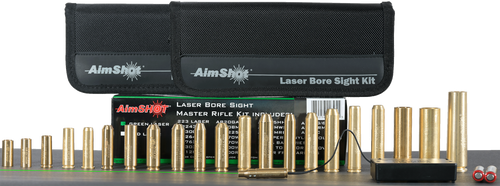 AimShot  Master Kit  Multi-Caliber Bore Sight with Green 532nM Laser & Uses 2 AAA Batteries for Rifles (Batteries Not Included)