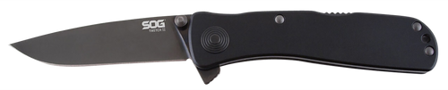 S.O.G SOGTWI12CP Twitch II 2.65" Folding Plain Black Hardcased TiCN AUS-8A SS Blade Black Anodized Aluminum Handle Includes Pocket Clip