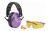 Walker's GWP-YWFM2GFP-PUR Folding Muff Combo Kit 23 dB Over the Head Polymer Purple Ear Cups with Black Headband Youth, Women with Glasses & 31dB Foam Ear Plugs  GWP-YWFM2GFB-PUR