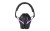 Walker's GWPFPM1BKPU Pro Low Profile Muff Polymer 22 dB Folding Over the Head Black Ear Cups with Black Headband & Purple Accents Adult GWP-FPM1-BKPU