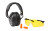 Walker's GWPFPM1GFP Pro Low Profile Muff Combo Kit 31 db Over the Head Black Ear Cups with Black Headband Muffs, Orange 31 dB Foam Earplugs, Yellow Lens with Black Frame Glasses  GWP-FPM1GFP