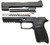 Used Sig Sauer P250 full size grip module with a complete 9mm slide assembly. (Barrel, guide rod and recoil spring)
