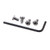 Set of (4) four Stainless Steel grip screws with hex heads and allen wrench