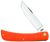 Case 80512 Sod Buster  3.30" Folding Skinner Plain Mirror Polished Tru-Sharp SS Blade, Smooth Orange Synthetic Handle