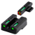 TruGlo TG13XD2PC TFX Pro  Black | Green Tritium & Fiber Optic Orange Outline Front Sight Green Tritium & Fiber Optic Rear Sight