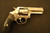 Ruger SP101 chambered in .38 Special. This model has a stainless steel body.