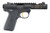 Ruger Mark IV that is part of the 22/45 series. This model comes with a Black Anodized finish on the slide and Gold Anodizing on the barrel and trigger