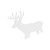 B/c AR500 3/8" Silhouette Deer Wht