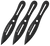 Smith & Wesson Knives SWTK8BCP Bullseye Throwing Knives 4.26" Fixed Plain Black Oxide 2Cr13MoV SS Blade, Black Stainless Steel Handle, Includes Sheath, 8" OAL, Set of 3