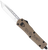 CobraTec Knives SWTPFS3TNS FS-3 We The People Small 2.75" OTF Tanto Plain Aluminum Cerakoted D2 Steel Blade, Tan "We The People" Aluminum Handle