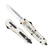CobraTec Knives MCATIFS3DNS FS-3 Come And Take It 3" OTF Drop Point Plain 154CM SS Blade White w/"Come And Take It" Aluminum Cerakoted Handle Features Glass Breaker Includes Pocket Clip