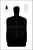 Action Target S29100 Qualification  Silhouette Heavy Paper Hanging 11.50" x 22" Black/White 100 Per Box