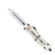 CobraTec Knives MCATIFS3DAGNS FS-3 Come And Take It Medium 3" OTF Dagger Plain D2 Steel Blade White w/"Come And Take It" Aluminum Cerakoted Handle Features Glass Breaker Includes Pocket Clip