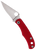 Spyderco C133GRDP Bug 1.27" Satin 12C27 Sandvik SS Blade, Red Textured G10 Handle