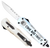 CobraTec Knives SCATIFS3DNS FS-3 Come And Take It Small 3" OTF Drop Point Plain D2 Steel Blade 4.50" White "Come And Take It" Aluminum Cerakoted Handle Includes Glass Breaker/Pocket Clip