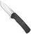 Outdoor Edge VX530A Razor VX5 EDC 3" Folding Plain Satin 420J2 SS Blade, Black Carbon Fiber/G10 Handle