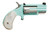 NAM Revolver - Pug - 22M - Turquoise|Stainless Steel - 1" HB - White Pearl Grips - NAA-PUG-DTQ-W