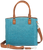 GTM GTM-51TLD/TBLUE   TOWN TOTE COWHIDE       TURQ