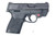 Smith & Wesson M&P 2.0 Shield chambered in 9mm an integrated Crimson Trace red laser, no safety.  Comes with (1) 7 round magazine and (1) 8 round magazine.