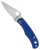 Spyderco C133GBLP Bug 1.27" Satin 12C27 Sandvik SS Blade, Blue Textured G10 Handle