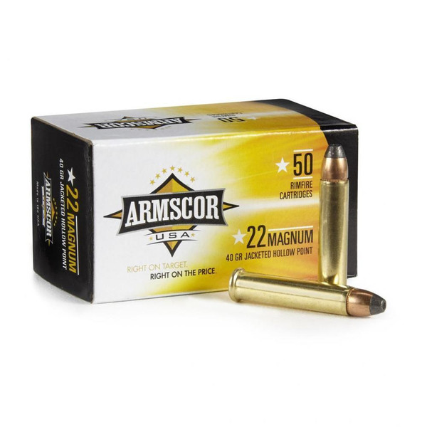 Armscor .22 Magnum 40 Grain JHP 50 Round / Box Ammo