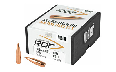 NOSLER Reduced Drag Factor RDF 30 Caliber .308 168gr. 53182