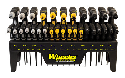 Wheeler SAE/Metric Hex & Torx P-Handle Set Black Rubber Handle 30 Pieces 1081957