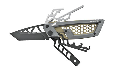 Real Avid AR Gun Tool AMP-AR Gray/OD Steel Folding Multi-tool for AR-15AVGTAMP-AR