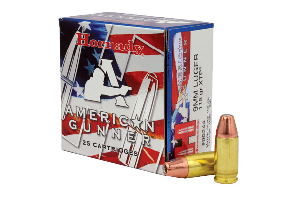 Hornady Ammunition - American Gunner - 9MM - 115 Grain - 25Rds Per Box - 90244