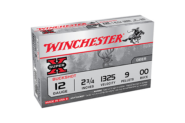 Winchester Shotshell - Super X - 12 Gauge - 2.75" - 00 Buck - 9 Pellet - XB1200