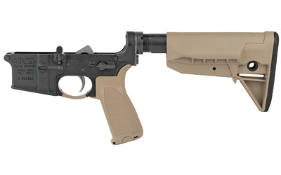 Bravo Company Complete Lower Receiver  - BCM - 223 Remington - LRG-STK-MOD-0-SPMD-FDE