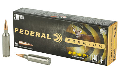 Federal Berger Hybrid Hunter  - Premium - 270 Winchester Short Magnum - P270WSMBCH1