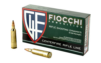 Fiocchi Ammunition Pointed Soft Point  - Fiocchi Rifle - 22-250 Remington - 22250B