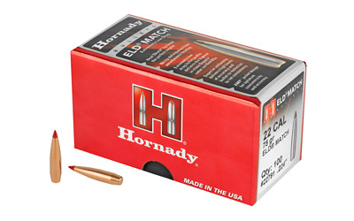 Hornady ELD Match   22 Caliber  .224  75gr. 22791