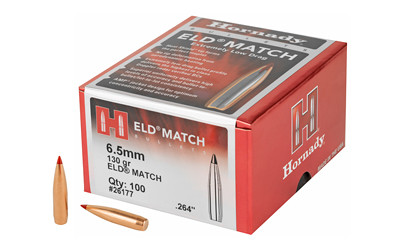 Hornady ELD Match   6.5mm  .264  130gr. 26177