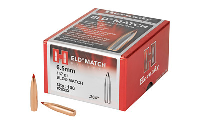 Hornady ELD Match   6.5MM  .264  147Gr.  26333