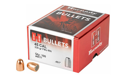 Hornady Round Nose  - FMJ-RN - 45 Caliber - 45177