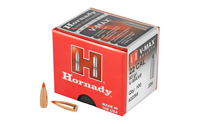 Hornady V-Max  22 Caliber .224  53gr.   22265
